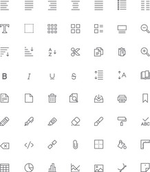 Text & Document Editing Icons vector image