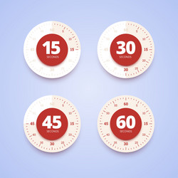 timer collection in flat material design style vector image