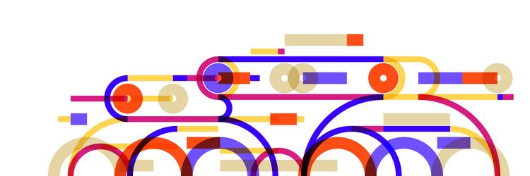 abstract circles and lines background geometric vector image