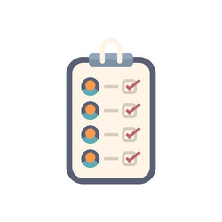 clipboard showing customer survey with check marks vector image