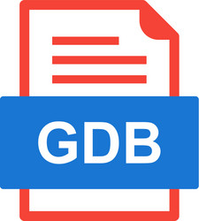 Gdb file document icon vector