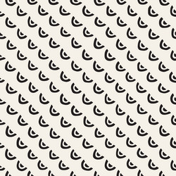 monochrome minimalistic seamless pattern with arcs vector image