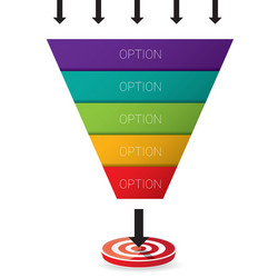 sales funnel vector image