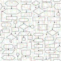 Seamless Flowchart Pattern vector image