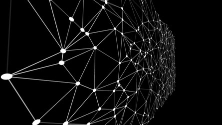connecting dots and lines 3d pattern vector image