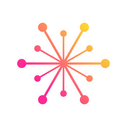 Global network connections with points and lines vector