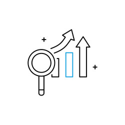 predictive demand forecasting icon design vector image