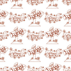 seamless pattern with a banner and pointer sign vector image