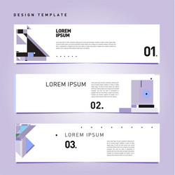 set abstract banner web design template retro vector image