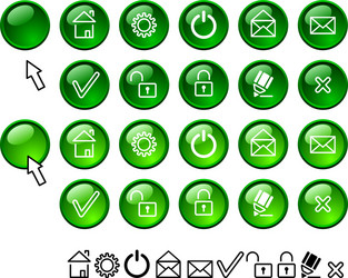 set of web icons vector image