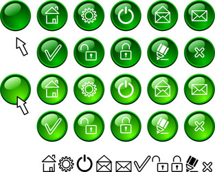 set of web icons vector