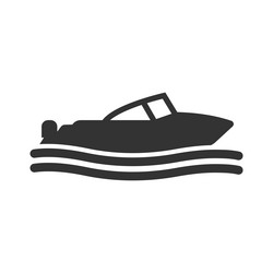 speed boat icon vector