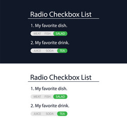 user survey form radio sheet is an html element vector image