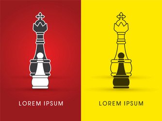 King and pawns Royalty Free Vector Image - VectorStock