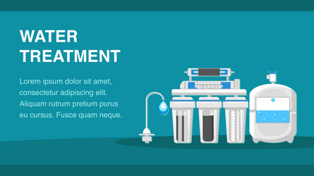 water treatment banner template with text space vector