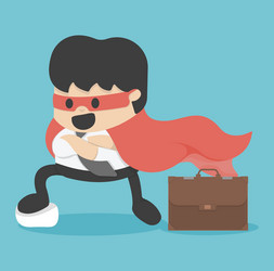 young super businessman vector