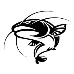 Black Catfish Icon Vector Image