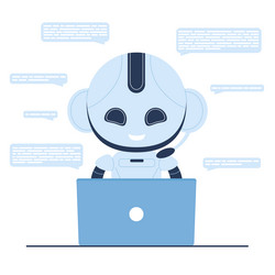 chatbot interacting with users vector image