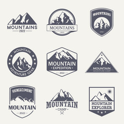 Mountain Landscape Labels Vector Image