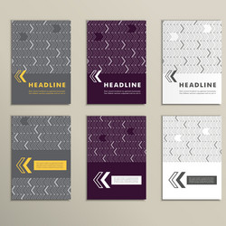 set arrow pointer on a colored background vector image