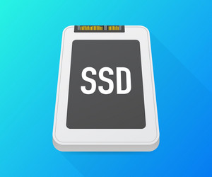 solid state drive ssd polygon computer device vector image