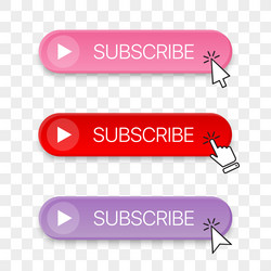 subscribe button icon collection with different vector image