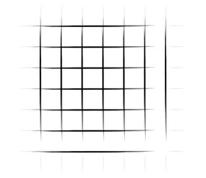 grid mesh graticule with grungy irregular lines vector image