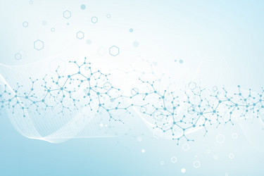 molecular structure background science template vector image