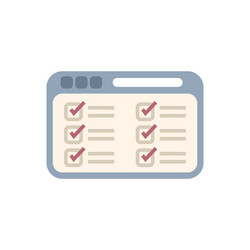 online survey form showing checkboxes on website vector image