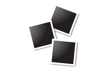 Set realistic square frames photo frame vector