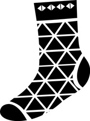 Simple Triangular Sock Icon vector image