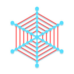 web icon network connections with points and line vector image