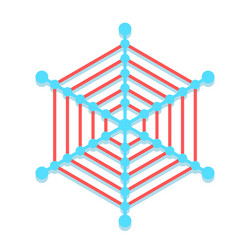 web icon network connections with points and line vector