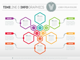 web template of a pyramidal chart diagram vector image