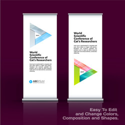 abstract business set of modern roll up vector image