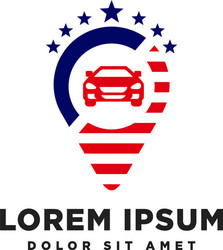 American Travel Navigator Icon Vector Image