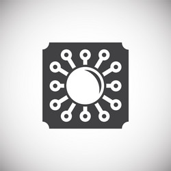 computer chip related icon on background vector image