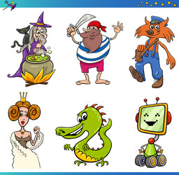 funny cartoon fantasy and fairy tale characters Vector Image