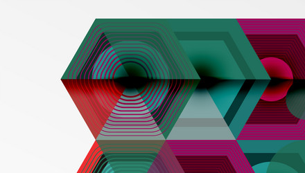 abstract geometric composition lines create vector image