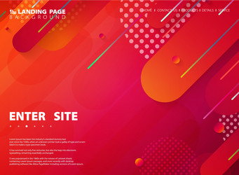 abstract tech colorful stripe line web landing vector image