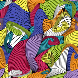 abstract wave seamless pattern background vector