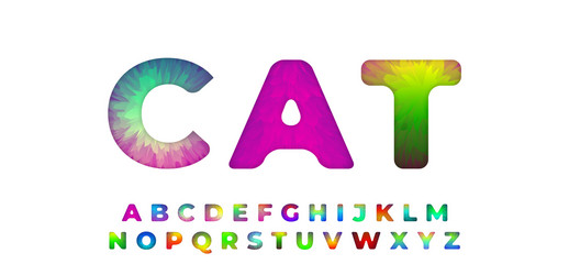 colorful font style effect fur design template vector image