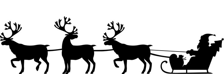 Santa and deer face Royalty Free Vector Image - VectorStock