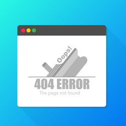 modern 404 error page template for website vector image