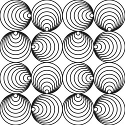 monochrome seamless circle pattern - swirl vector image