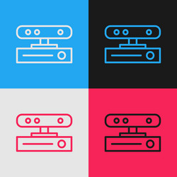 pop art line motion sensor icon isolated on color vector image