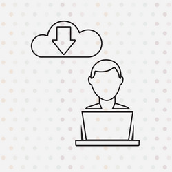 Computer user design Royalty Free Vector Image