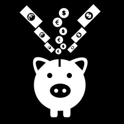 Piggy bank icon vector