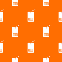 tag with bar code pattern seamless vector image