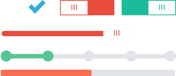 web buttons on and off toggle vector image